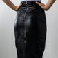 ROME LEATHER HIGH WAISTED KNEE LENGTH SKIRT