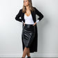 ROME LEATHER HIGH WAISTED KNEE LENGTH SKIRT